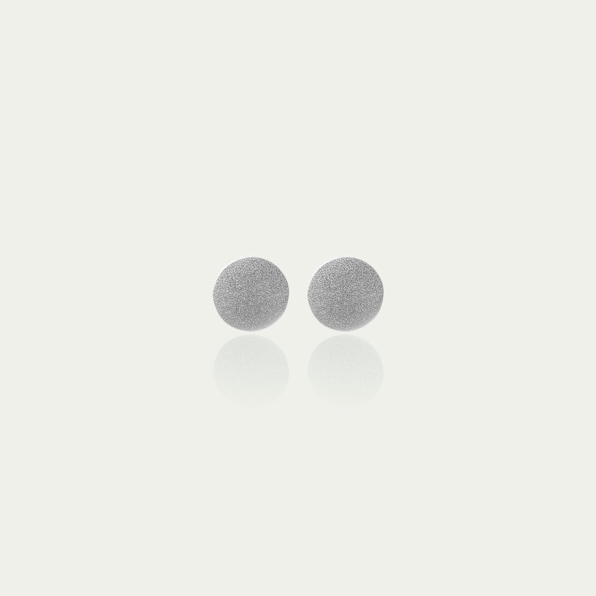 Ohrstecker Frosted Coin – 925 Sterling Silber | Sucre Fine Jewelry