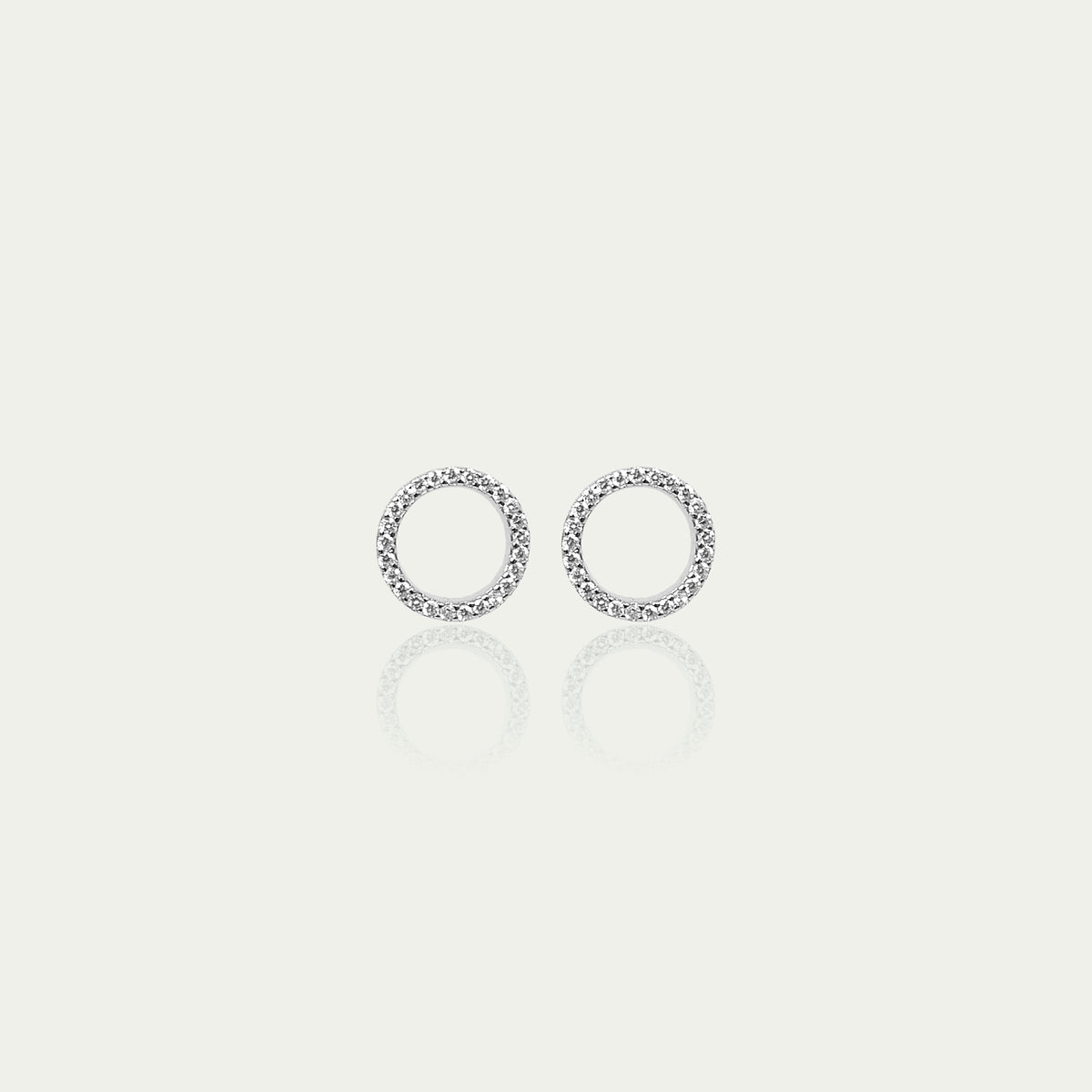 Ohrstecker Circle mit Zirkonia – 925 Sterling Silber | Sucre Fine Jewelry