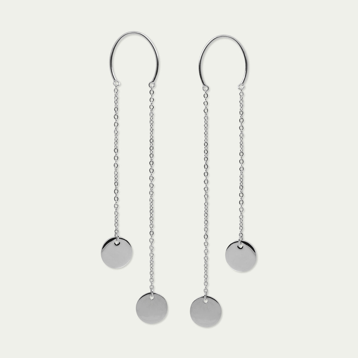 Ohrhänger Curved Wire Coin – 925 Sterling Silber | Sucre Fine Jewelry