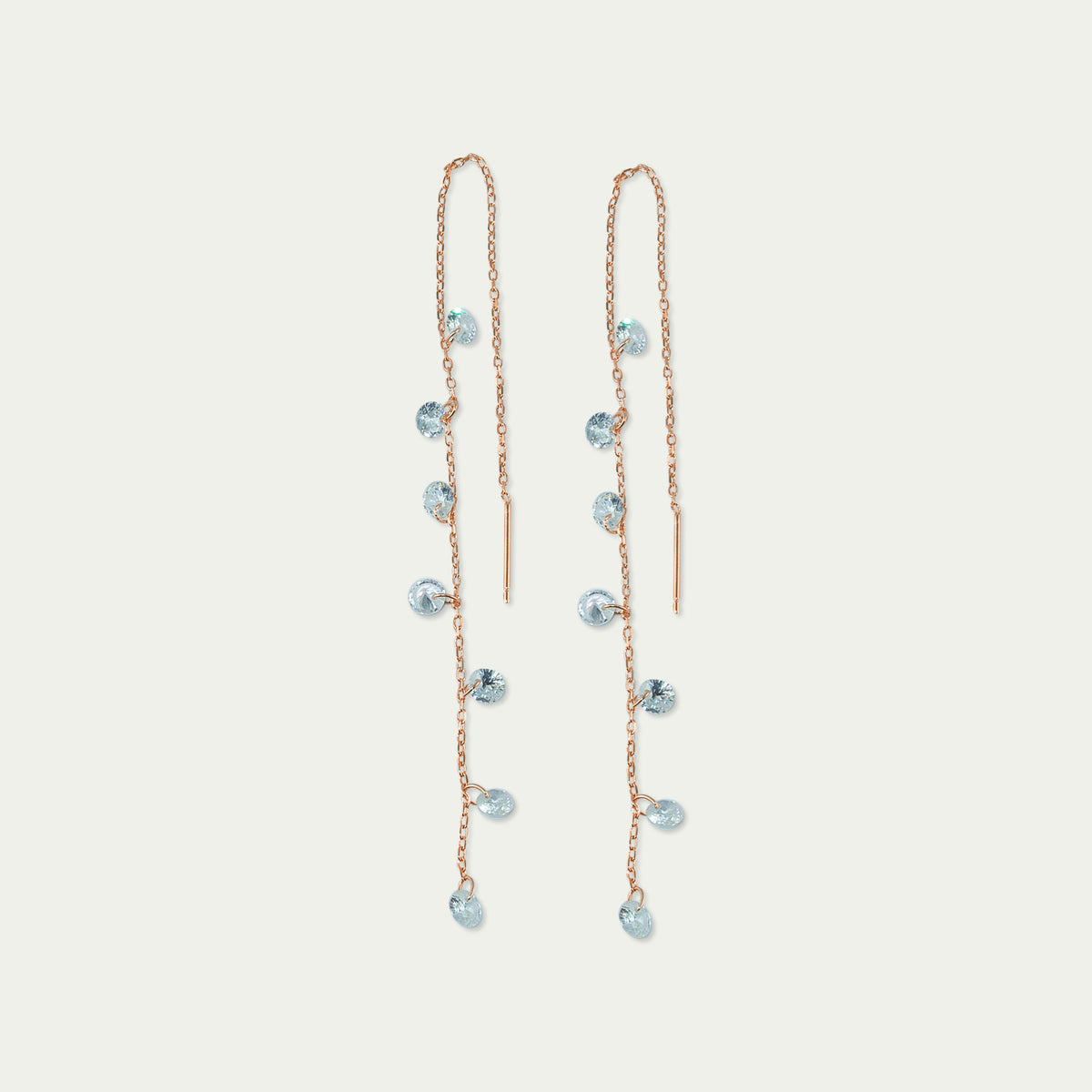 Ohrhänger Pure Glam – 925 Sterling Silber 18K Roségold vergoldet | Sucre Fine Jewelry