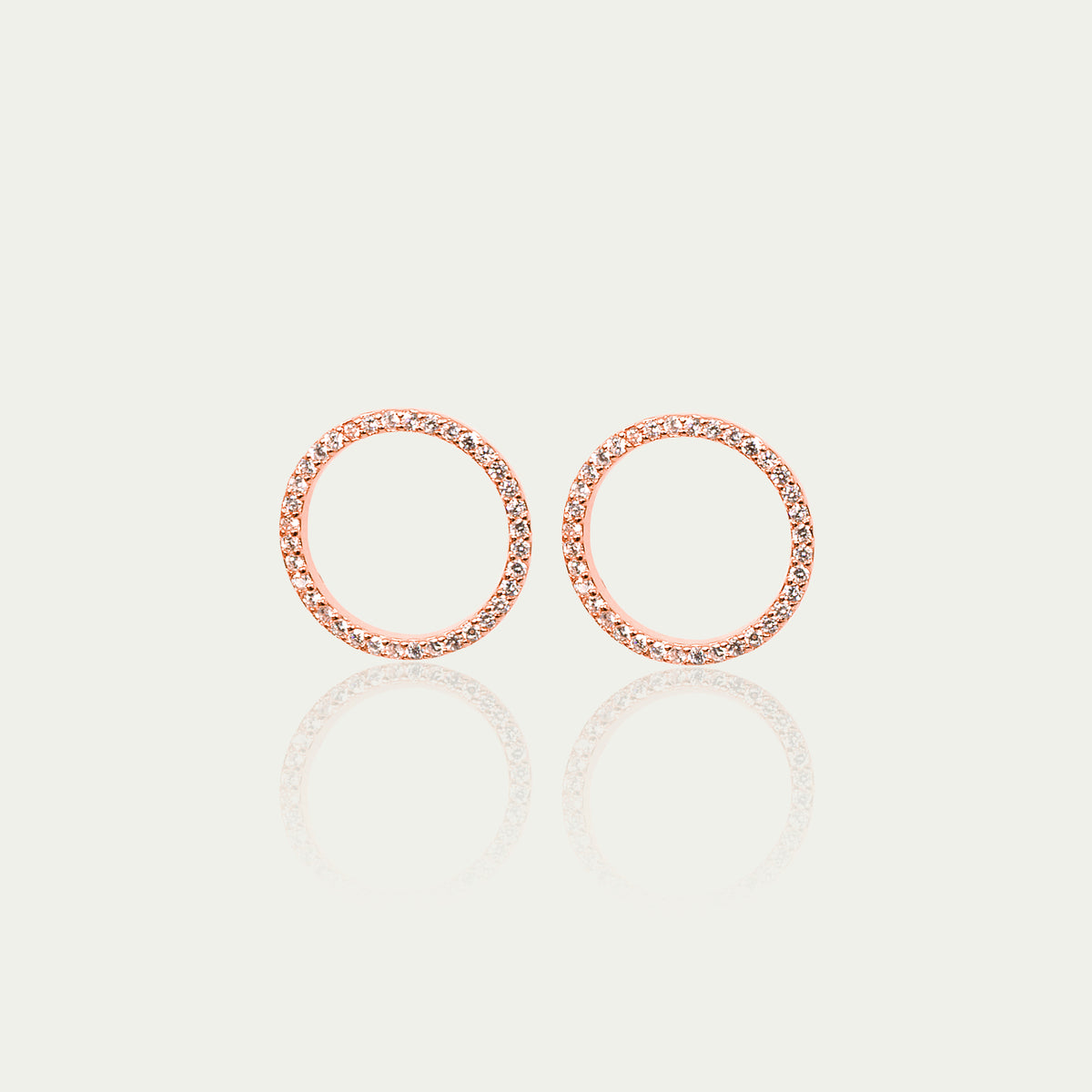Ohrstecker Big Circle – 925 Sterling Silber 18K Roségold vergoldet | Sucre Fine Jewelry