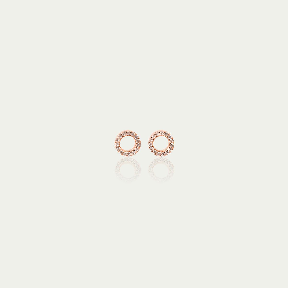 Ohrstecker Mini Circle – 925 Sterling Silber 18K Roségold vergoldet | Sucre Fine Jewelry