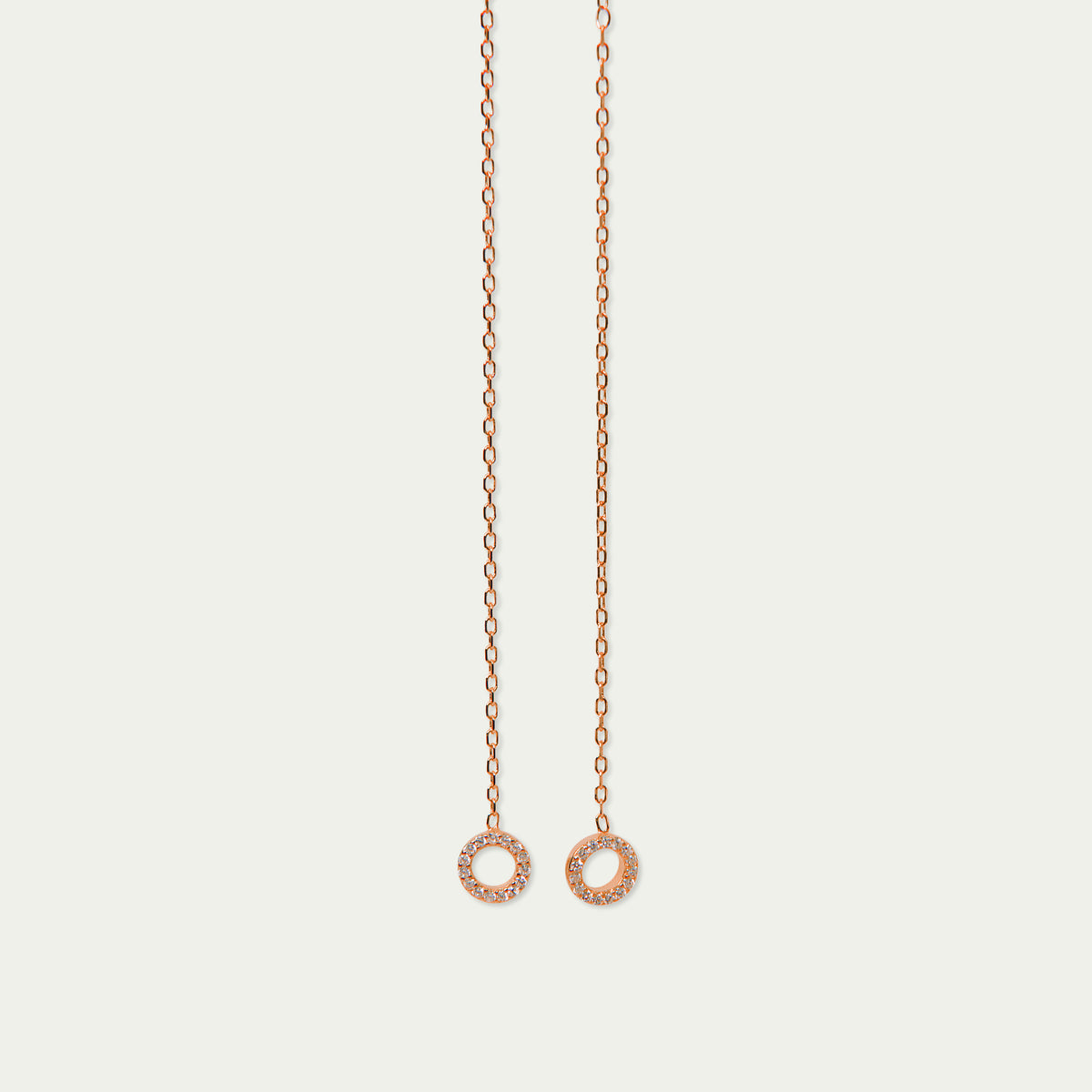 Ohrhänger Mini Circle – 925 Sterling Silber 18K Roségold vergoldet | Sucre Fine Jewelry