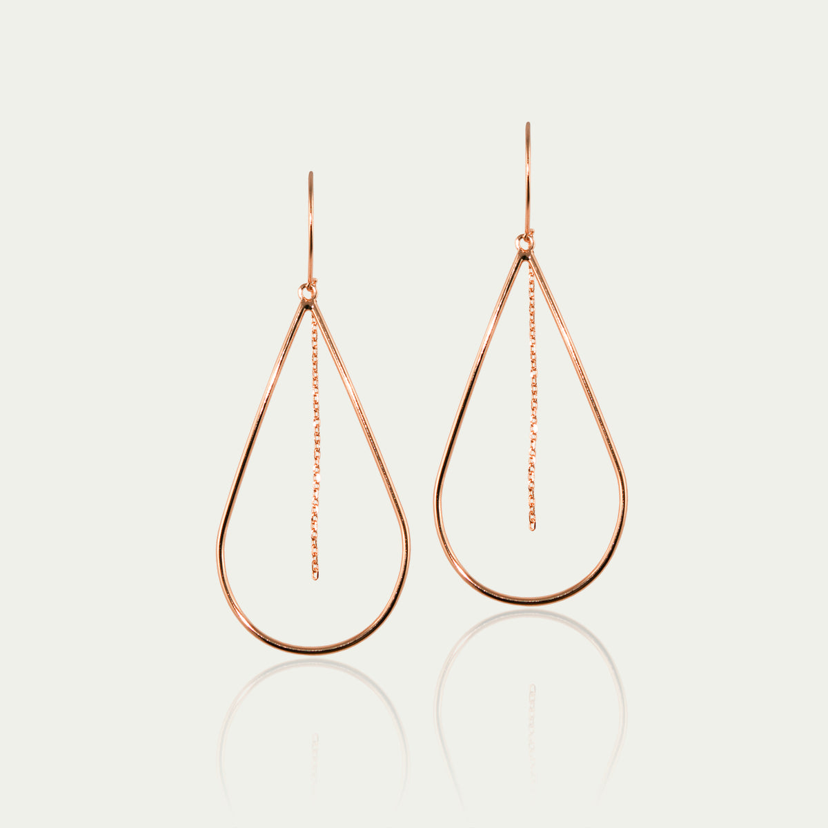 Ohrhänger Big Drop – 925 Sterling Silber 18K Roségold vergoldet | Sucre Fine Jewelry