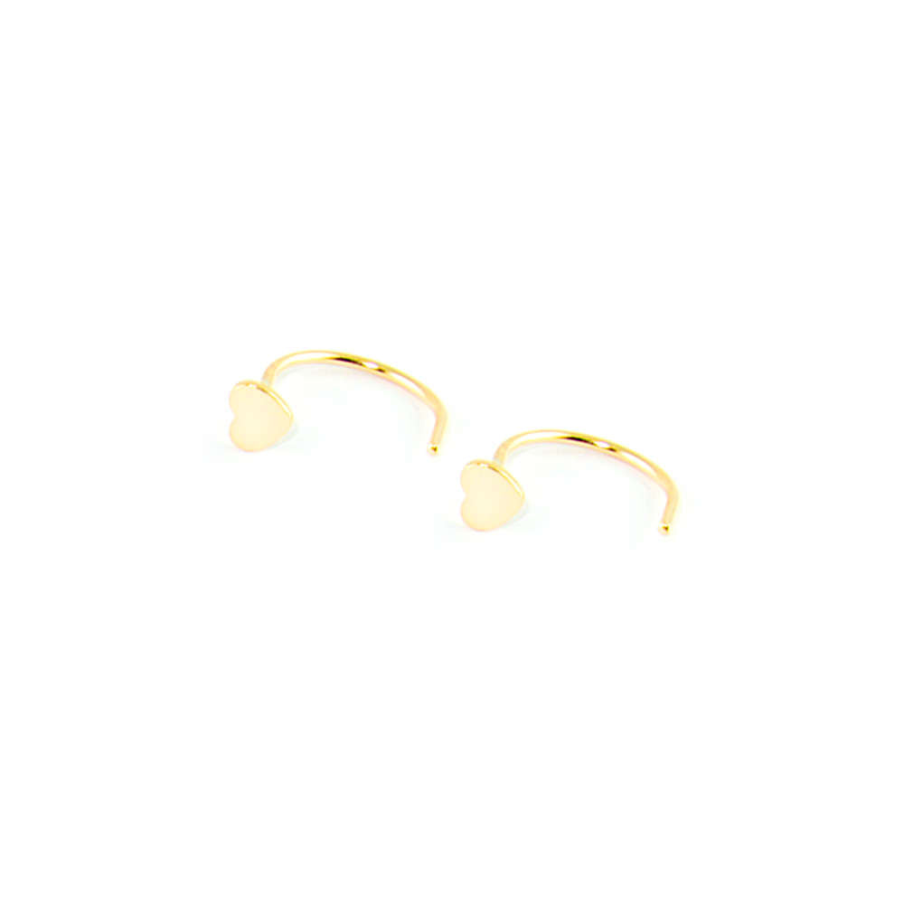 Mini Creole Herz – 925 Sterling Silber 18K Gelbgold vergoldet | Sucre Fine Jewelry