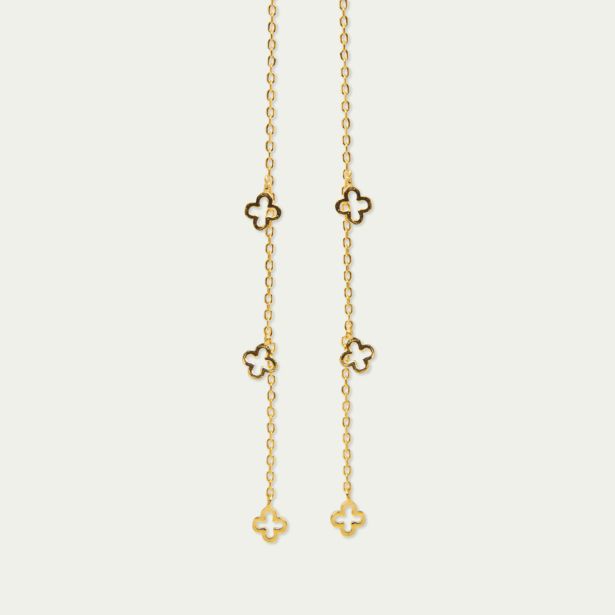 Ohrhänger Endless Clover – 925 Sterling Silber 18K Gelbgold vergoldet | Sucre Fine Jewelry