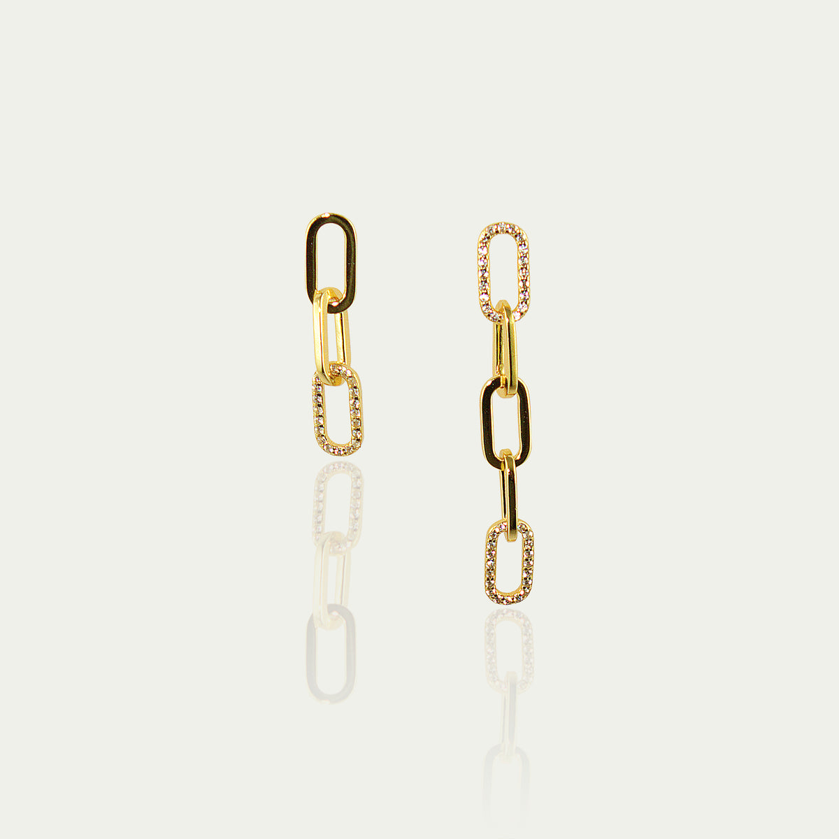 Ohrhänger Chunky Chain – 925 Sterling Silber 18K Gelbgold vergoldet | Sucre Fine Jewelry