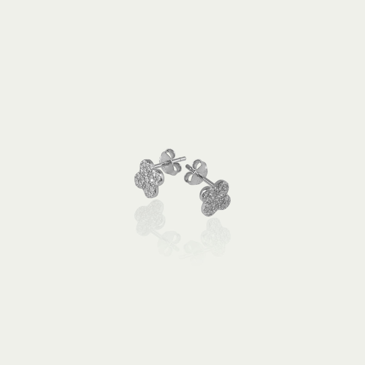 Ohrstecker Sparkling Clover – 925 Sterling Silber | Sucre Fine Jewelry