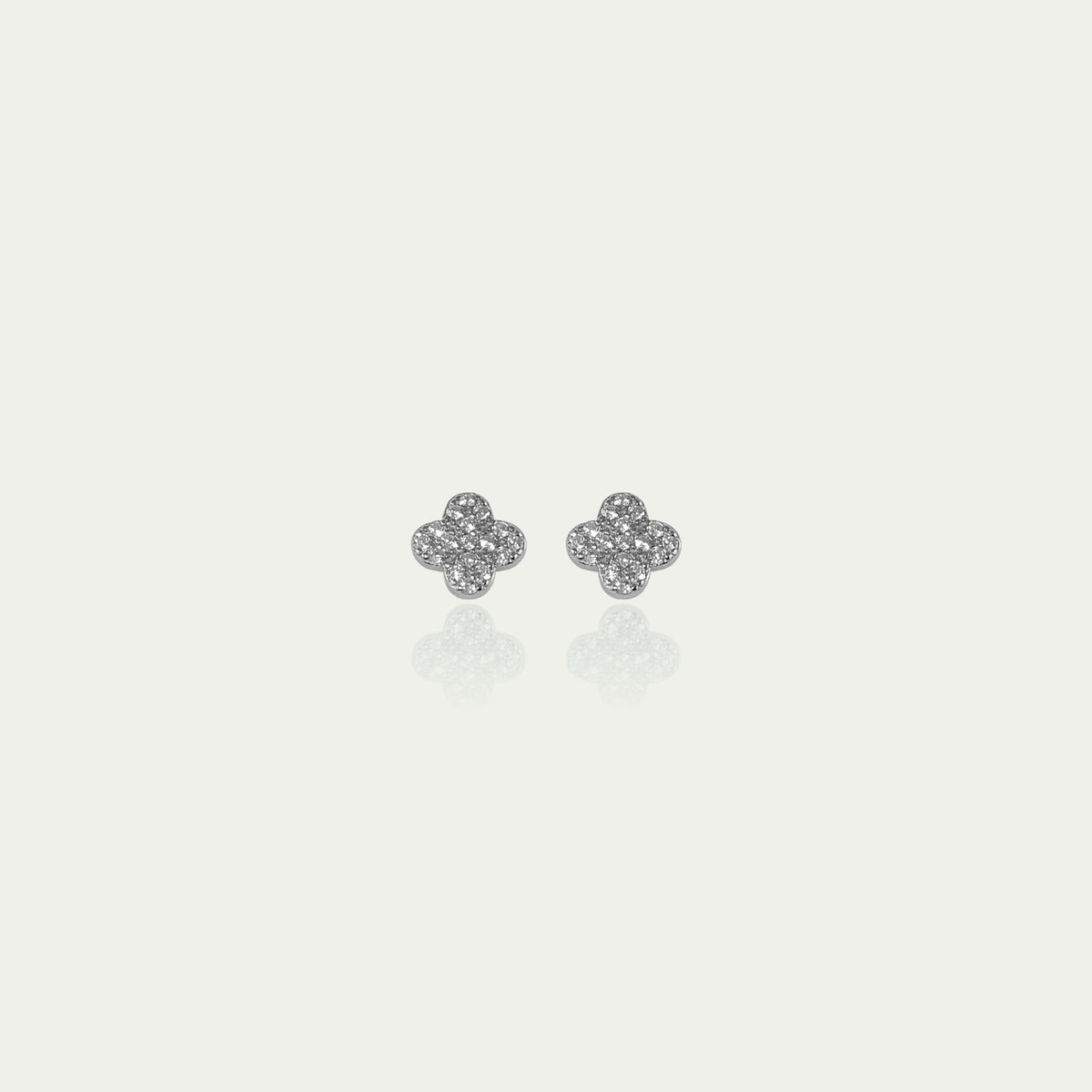 Ohrstecker Sparkling Clover – 925 Sterling Silber | Sucre Fine Jewelry