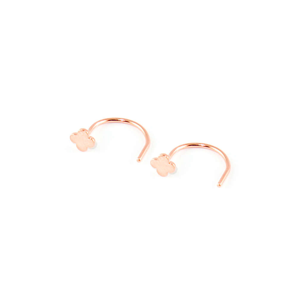 Mini Creole Clover – 925 Sterling Silber 18K Roségold vergoldet | Sucre Fine Jewelry