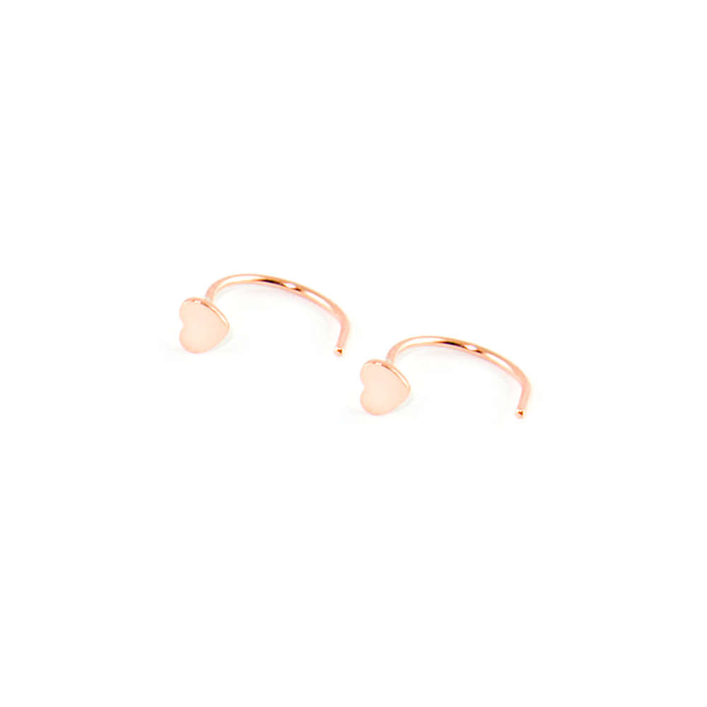 Mini Creole Herz – 925 Sterling Silber 18K Roségold vergoldet | Sucre Fine Jewelry
