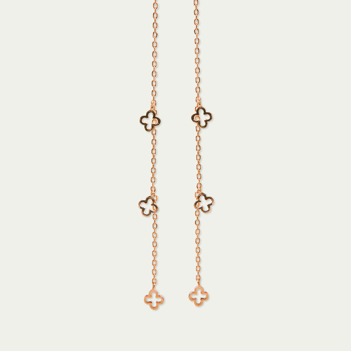 Ohrhänger Endless Clover – 925 Sterling Silber 18K Roségold vergoldet | Sucre Fine Jewelry