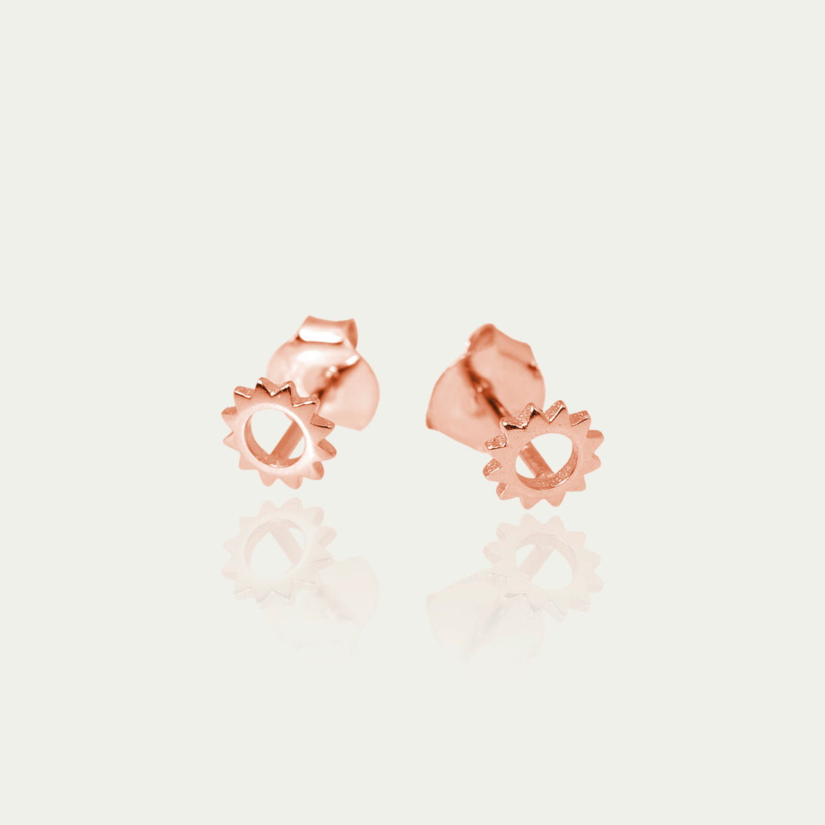 Ohrstecker Sun – 925 Sterling Silber 18K Roségold vergoldet | Sucre Fine Jewelry