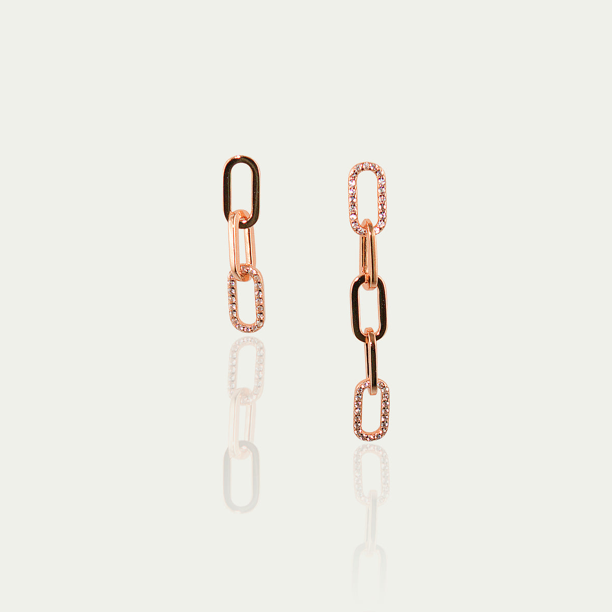 Ohrhänger Chunky Chain – 925 Sterling Silber 18K Roségold vergoldet | Sucre Fine Jewelry