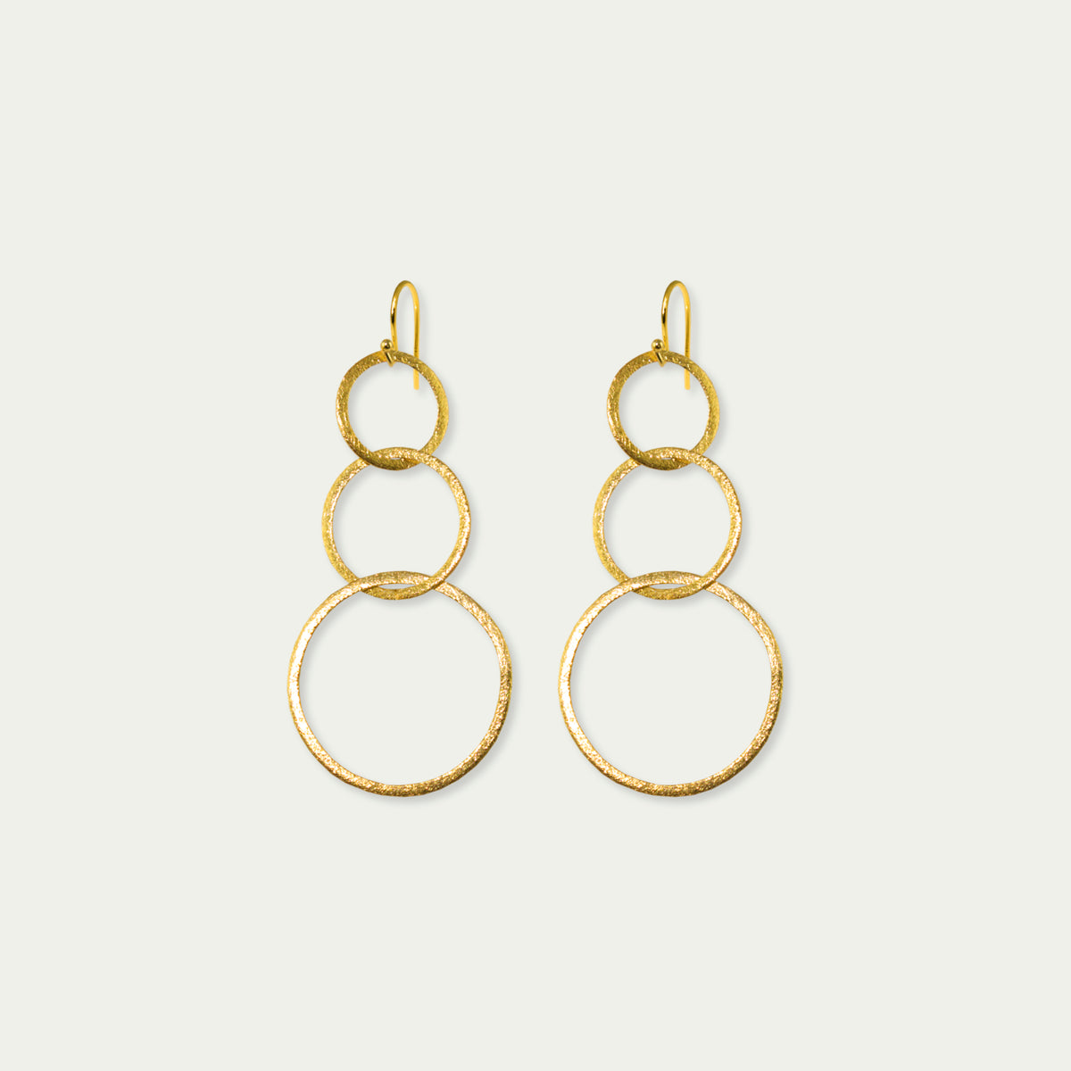 Ohrhänger Circles – 925 Sterling Silber 18K Gelbgold vergoldet | Sucre Fine Jewelry