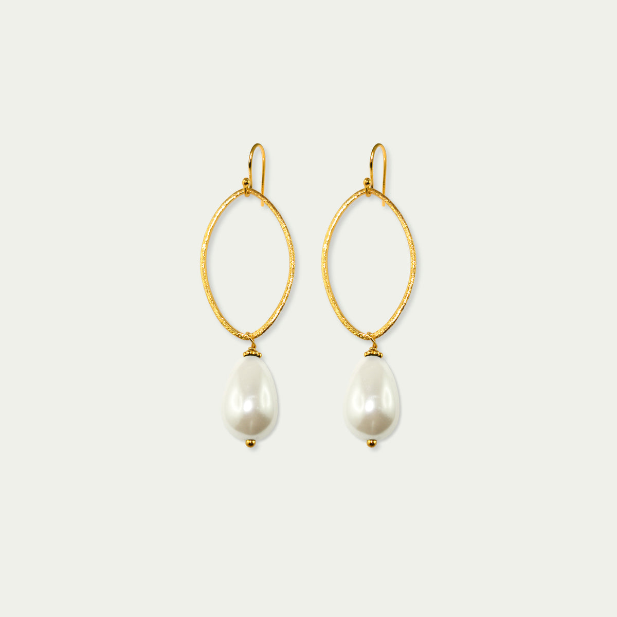 Ohrhänger Blatt mit Edelsteintropfen – 925 Sterling Silber 18K Gelbgold vergoldet | Sucre Fine Jewelry