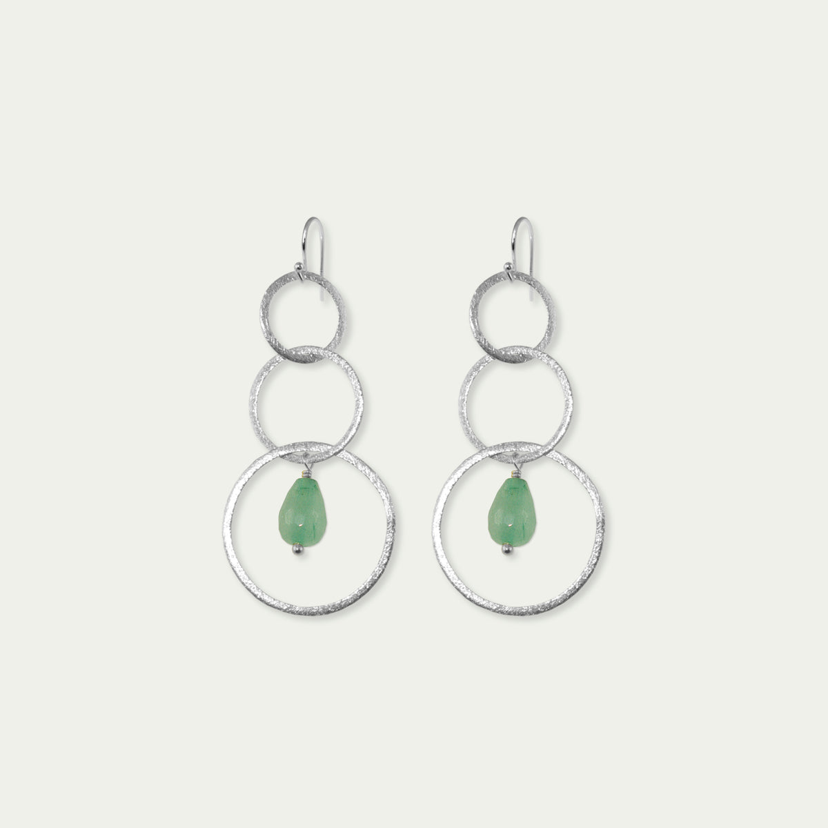 Ohrhänger Circles mit Edelstein – 925 Sterling Silber | Sucre Fine Jewelry