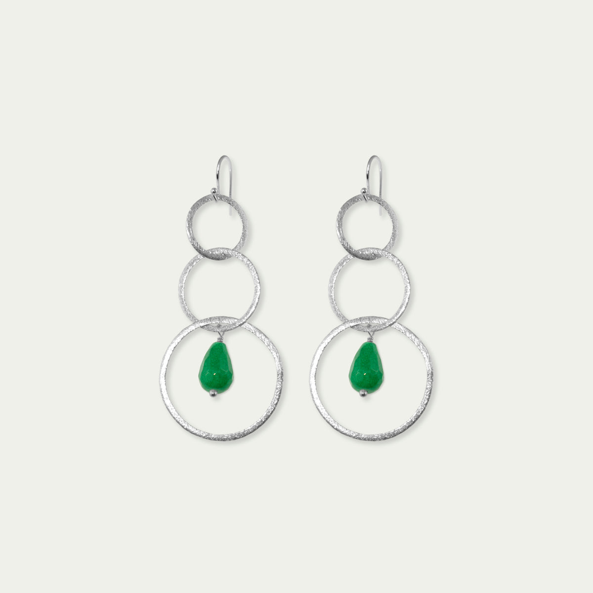 Ohrhänger Circles mit Edelstein – 925 Sterling Silber | Sucre Fine Jewelry