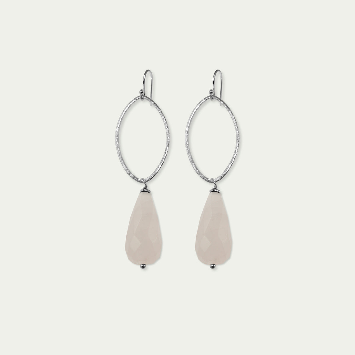 Ohrhänger Blatt mit Edelsteintropfen – 925 Sterling Silber | Sucre Fine Jewelry