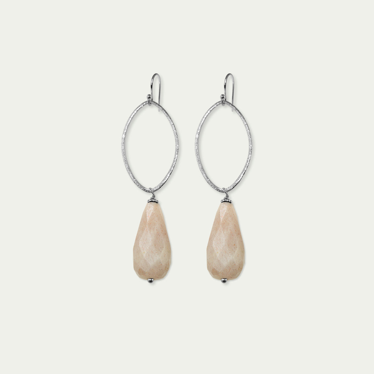Ohrhänger Blatt mit Edelsteintropfen – 925 Sterling Silber | Sucre Fine Jewelry