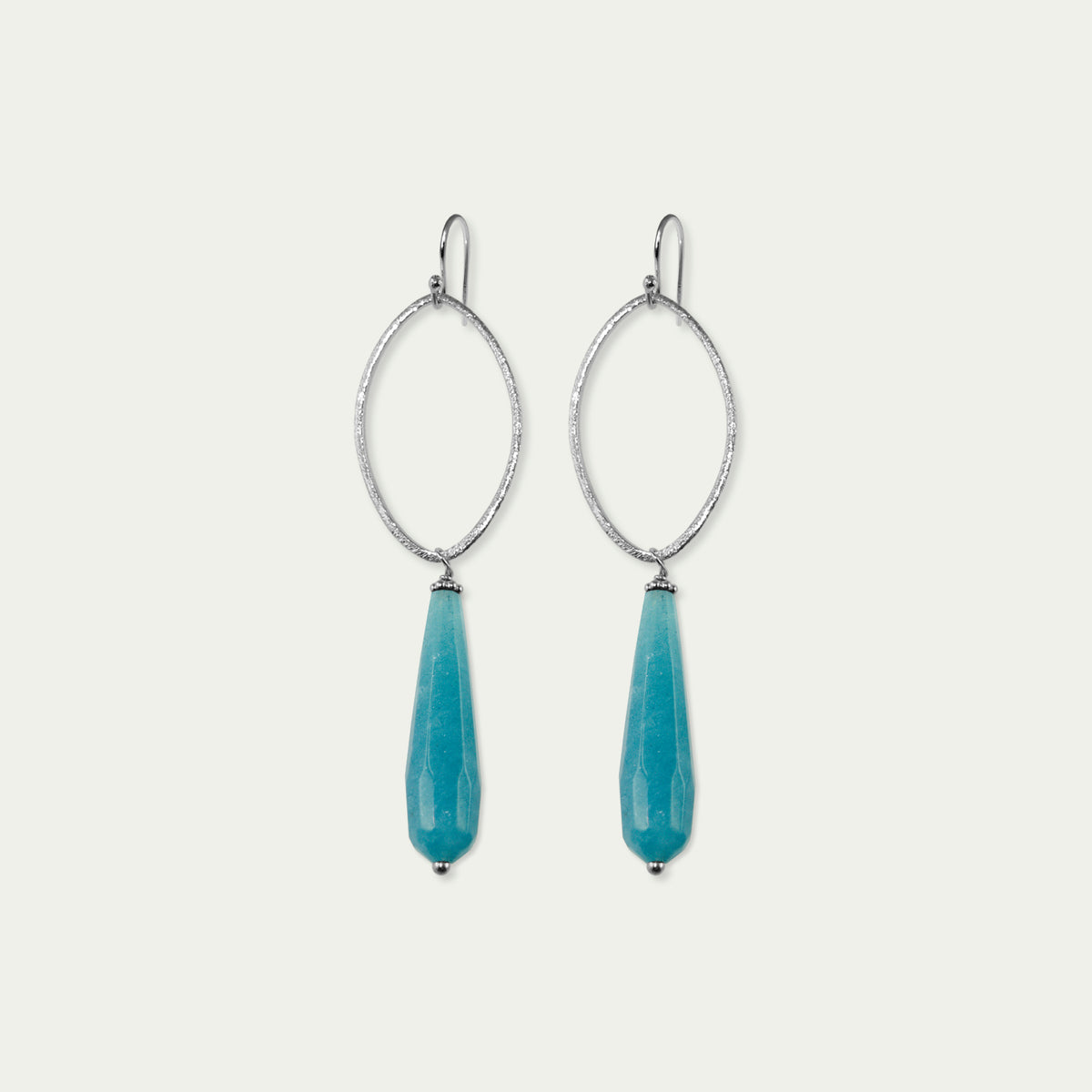 Ohrhänger Blatt mit Edelsteintropfen – 925 Sterling Silber | Sucre Fine Jewelry