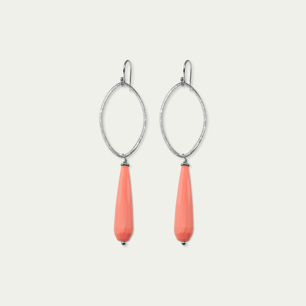 Ohrhänger Blatt mit Edelsteintropfen – 925 Sterling Silber | Sucre Fine Jewelry