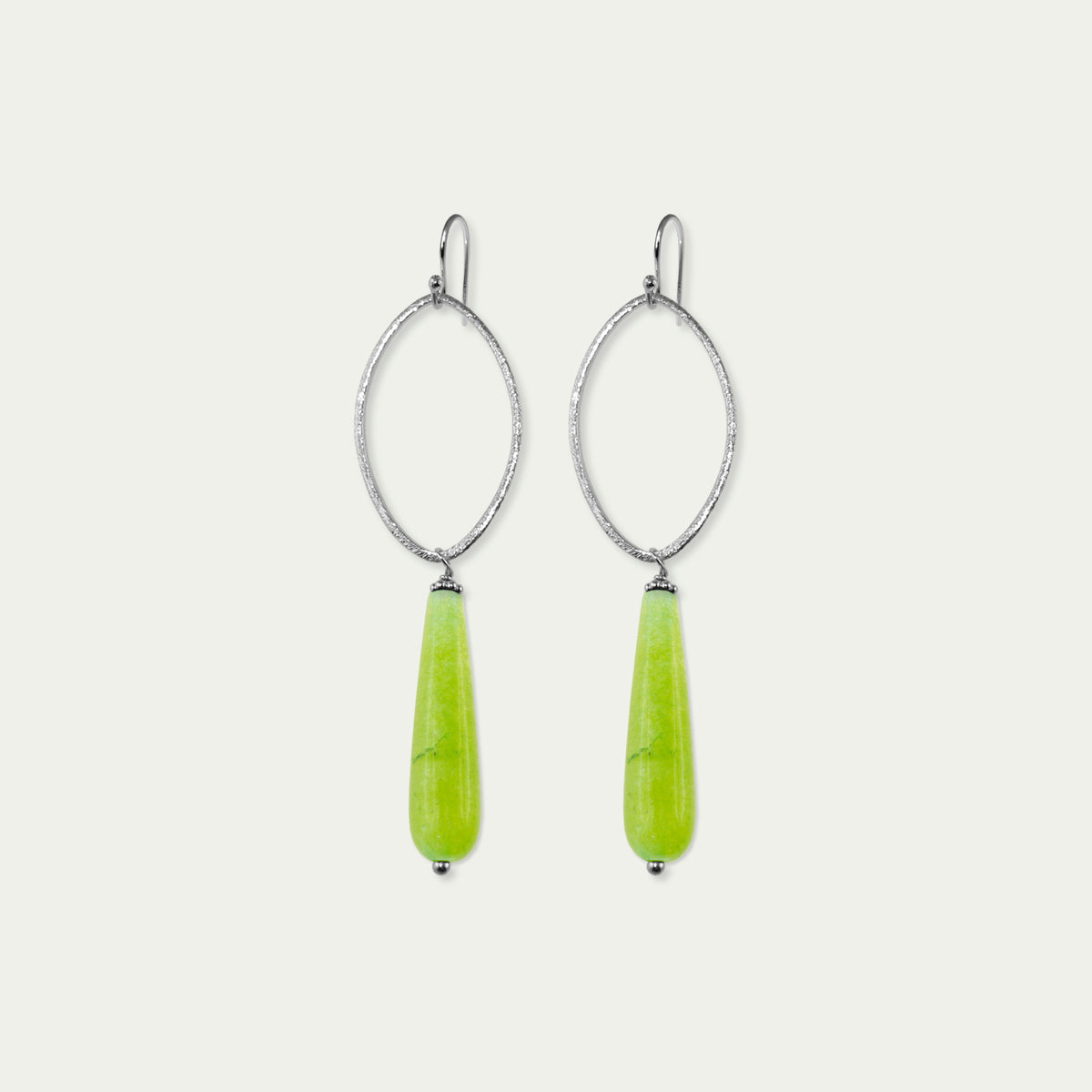 Ohrhänger Blatt mit Edelsteintropfen – 925 Sterling Silber | Sucre Fine Jewelry