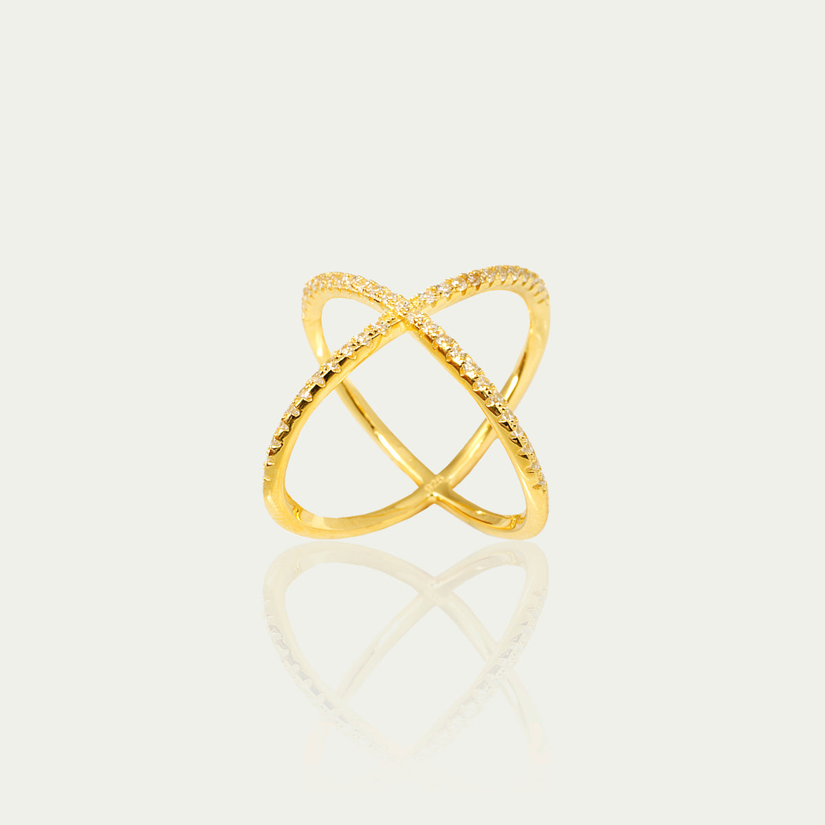 Ring Cruz – 925 Sterling Silber 18K Gelbgold vergoldet | Sucre Fine Jewelry