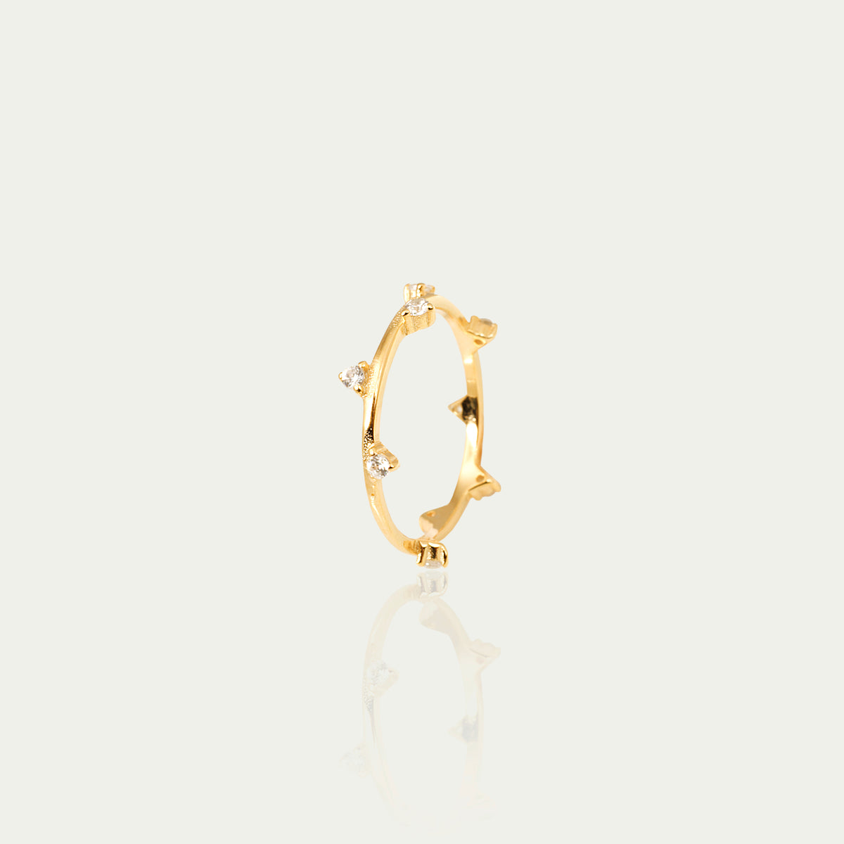 Ring Pure Shiny – 925 Sterling Silber 18K Gelbgold vergoldet | Sucre Fine Jewelry