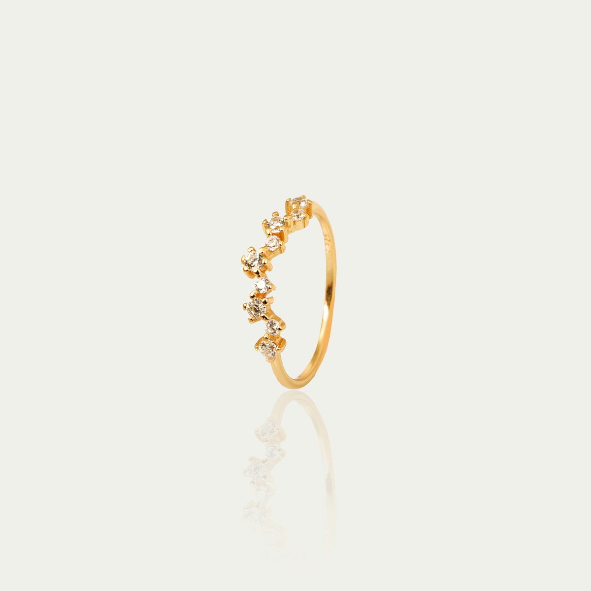 Ring Stones Wire – 925 Sterling Silber 18K Gelbgold vergoldet | Sucre Fine Jewelry