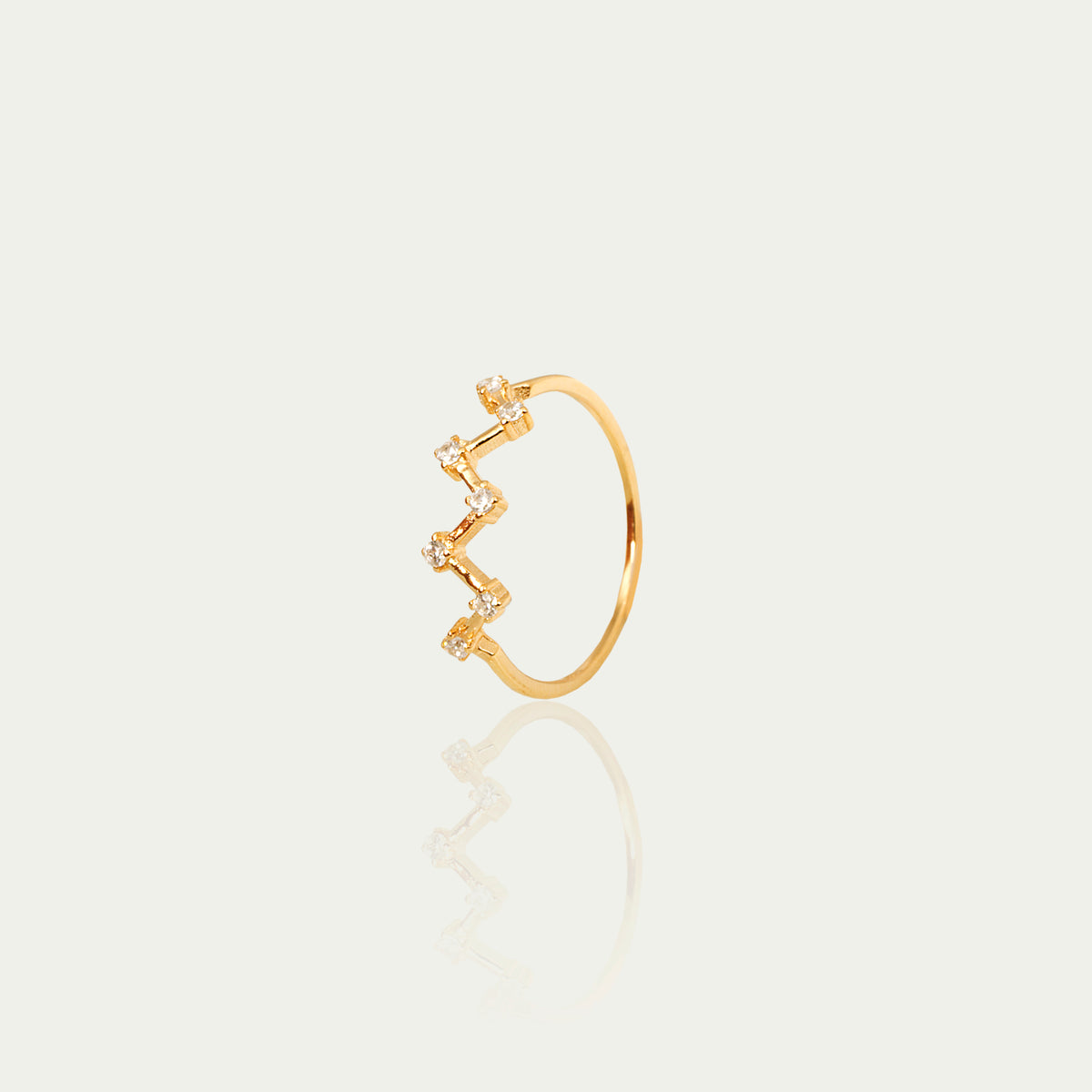 Ring Flash – 925 Sterling Silber 18K Gelbgold vergoldet | Sucre Fine Jewelry
