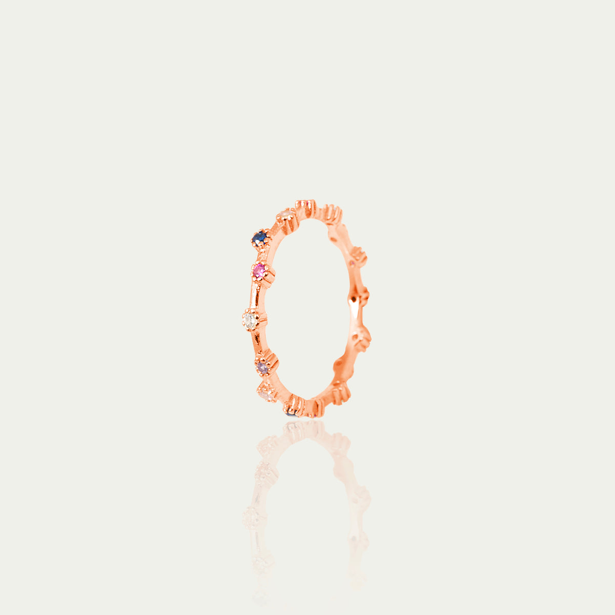 Ring Shiny Rainbow – 925 Sterling Silber 18K Roségold vergoldet | Sucre Fine Jewelry