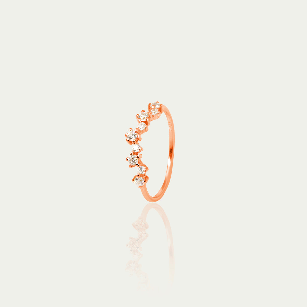 Ring Stones Wire – 925 Sterling Silber 18K Roségold vergoldet | Sucre Fine Jewelry