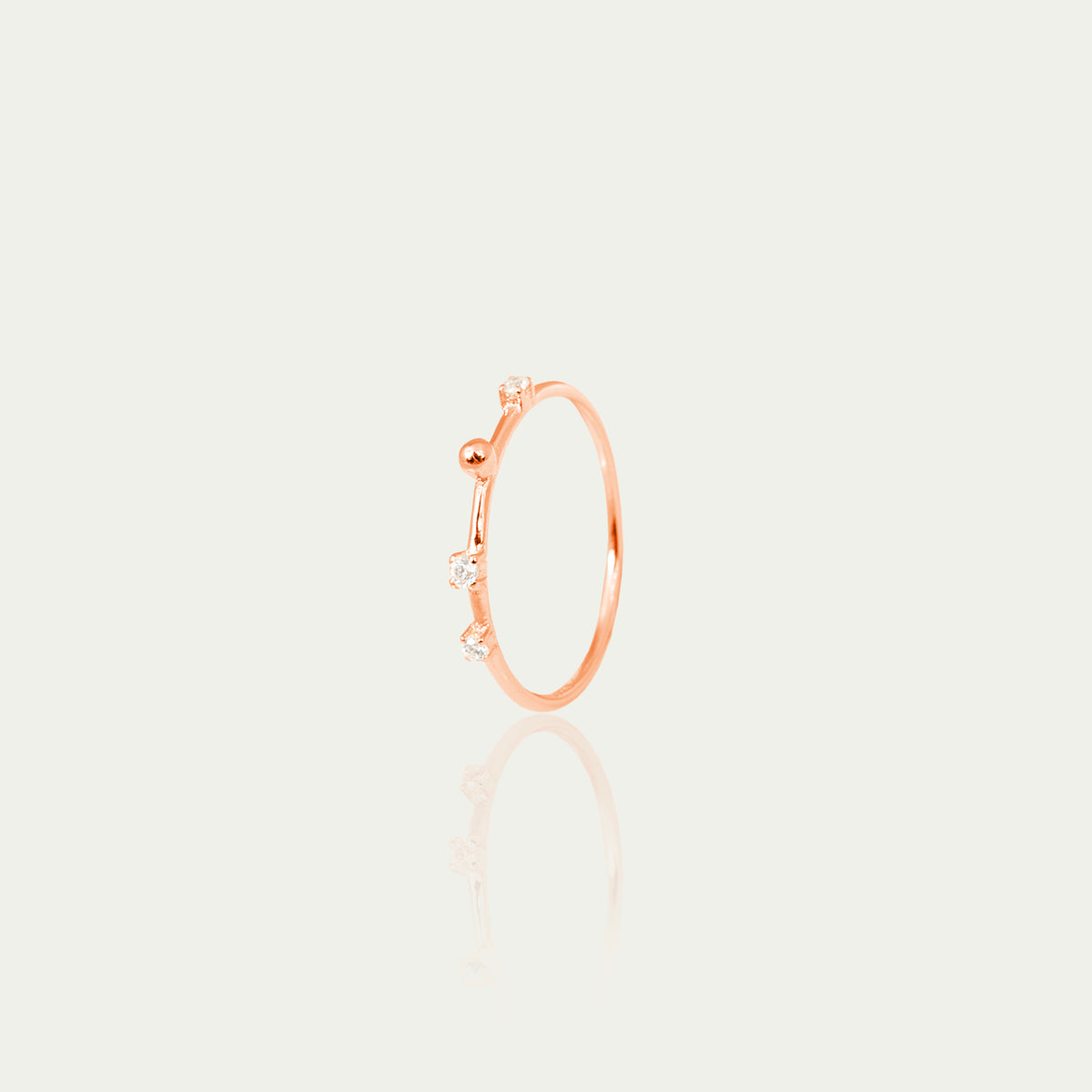 Ring Bubble & Pure – 925 Sterling Silber 18K Roségold vergoldet | Sucre Fine Jewelry