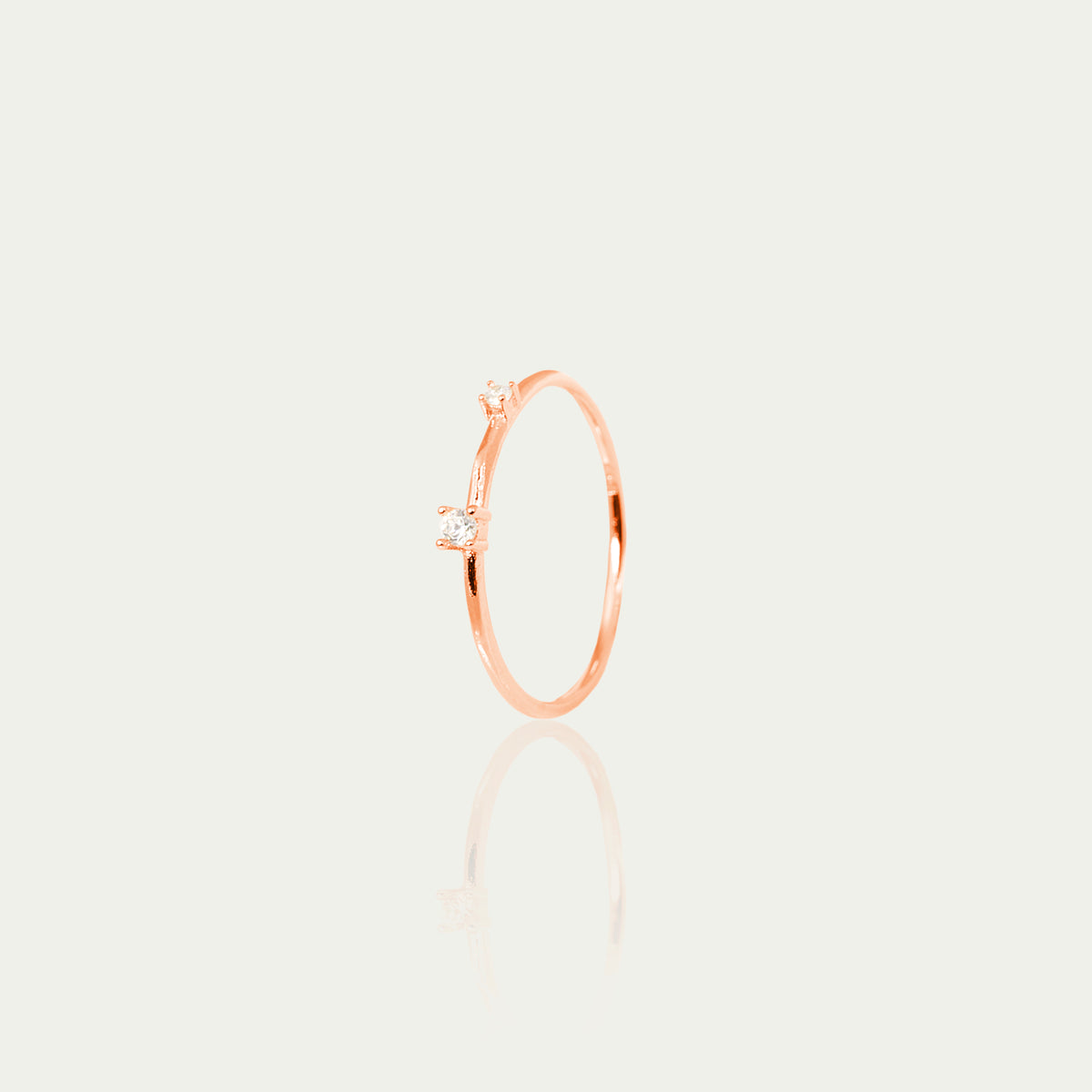 Ring Pure mit Zirkonia – 925 Sterling Silber 18K Roségold vergoldet | Sucre Fine Jewelry