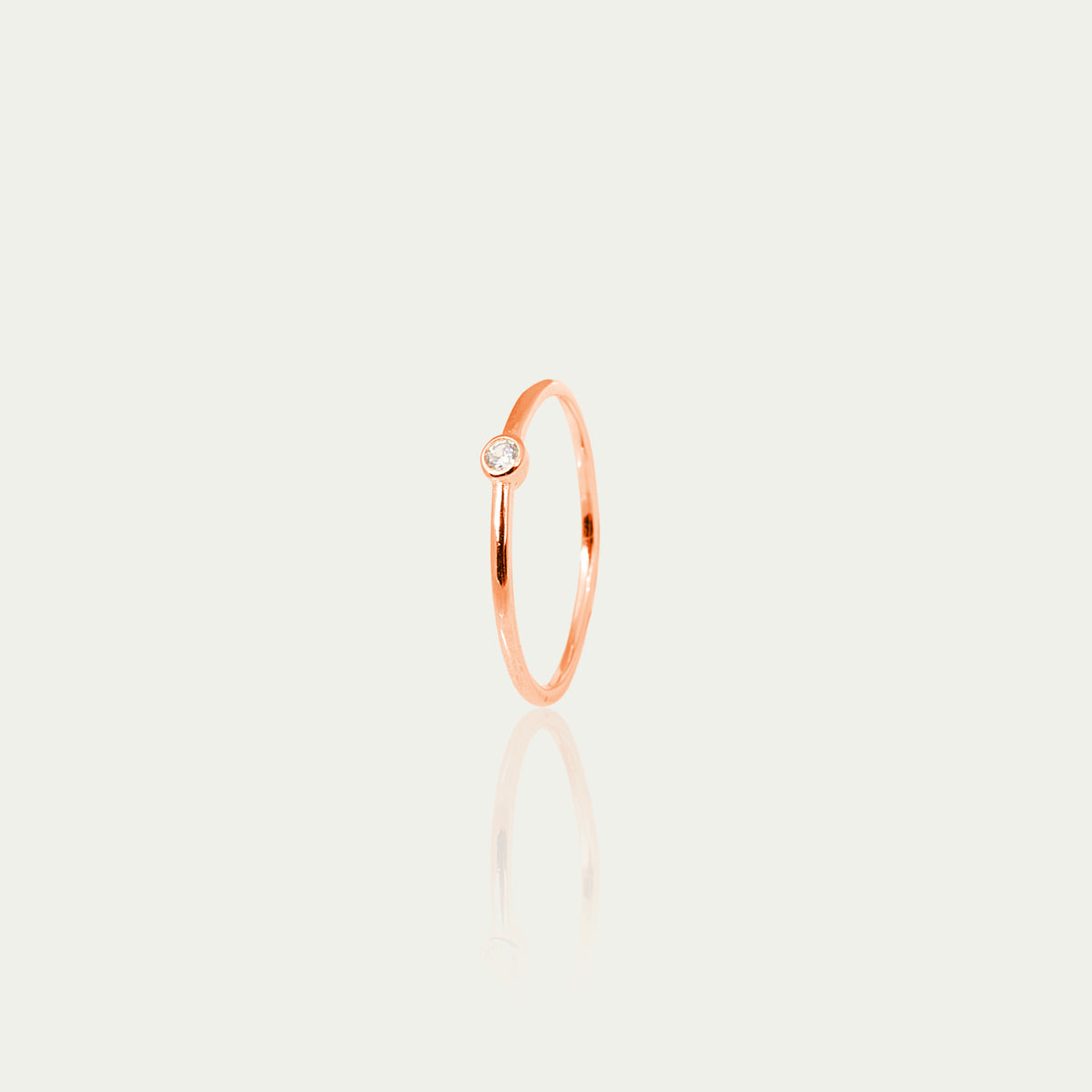 Ring Basic mit Zirkonia Steinchen – 925 Sterling Silber 18K Roségold vergoldet | Sucre Fine Jewelry