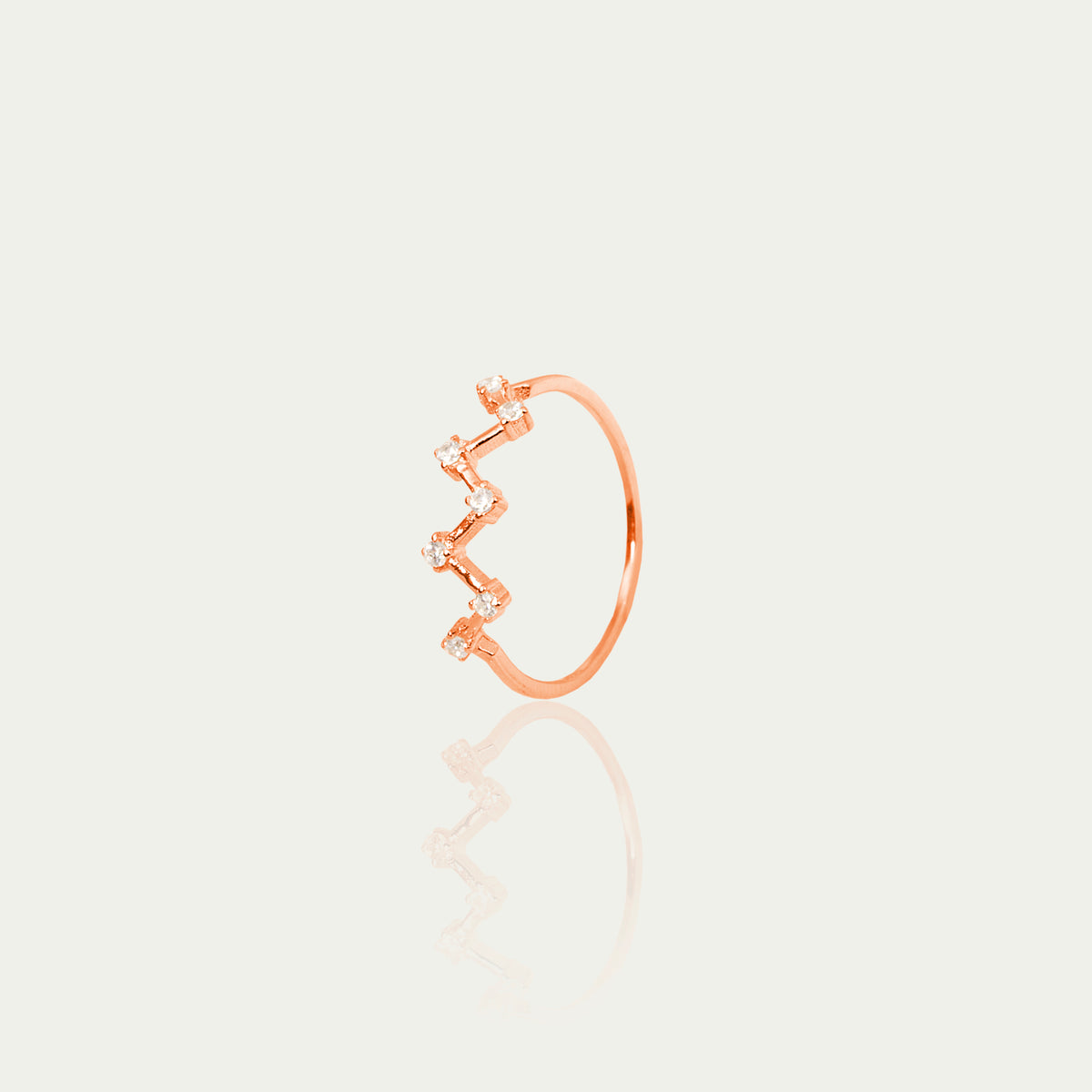 Ring Flash – 925 Sterling Silber 18K Roségold vergoldet | Sucre Fine Jewelry