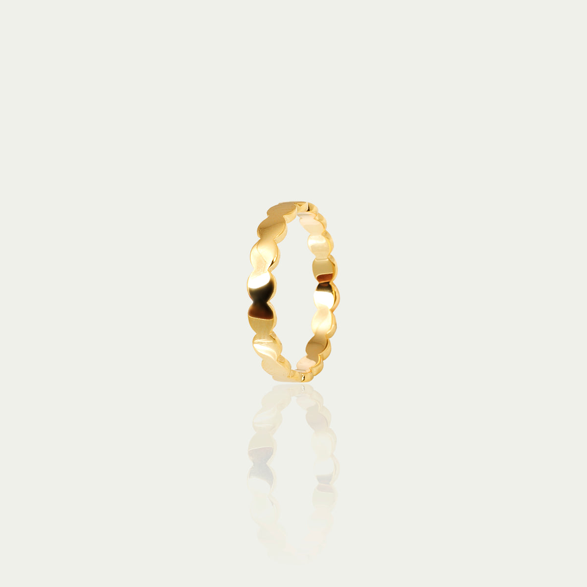 Ring Endless Disc – 925 Sterling Silber 18K Gelbgold vergoldet | Sucre Fine Jewelry