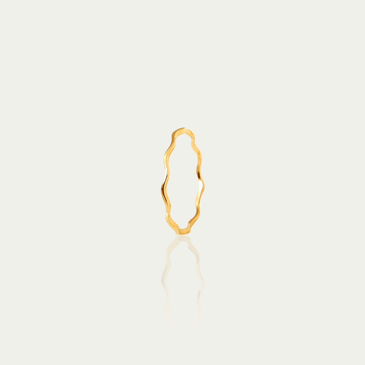 Ring Wave – 925 Sterling Silber 18K Gelbgold vergoldet | Sucre Fine Jewel