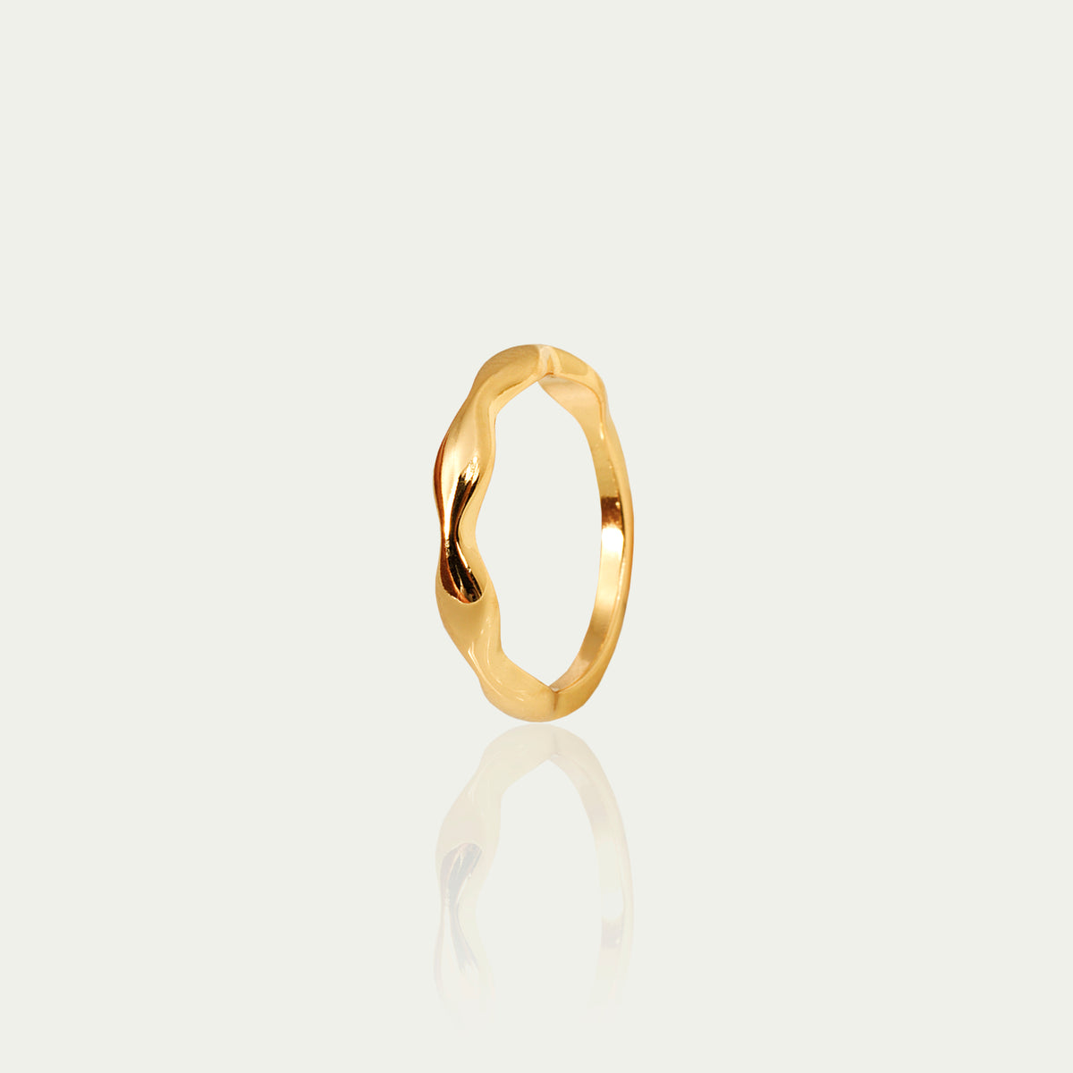 Ring Thick Wave – 925 Sterling Silber 18K Gelbgold vergoldet | Sucre Fine Jewelry
