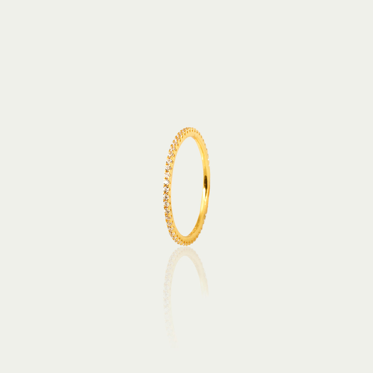 Ring Memory Crystal – 925 Sterling Silber 18K Gelbgold vergoldet | Sucre Fine Jewelry