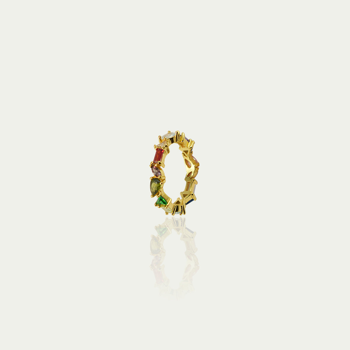 Ring Rainbow blau-lila – 925 Sterling Silber 18K Gelbgold vergoldet | Sucre Fine Jewelry