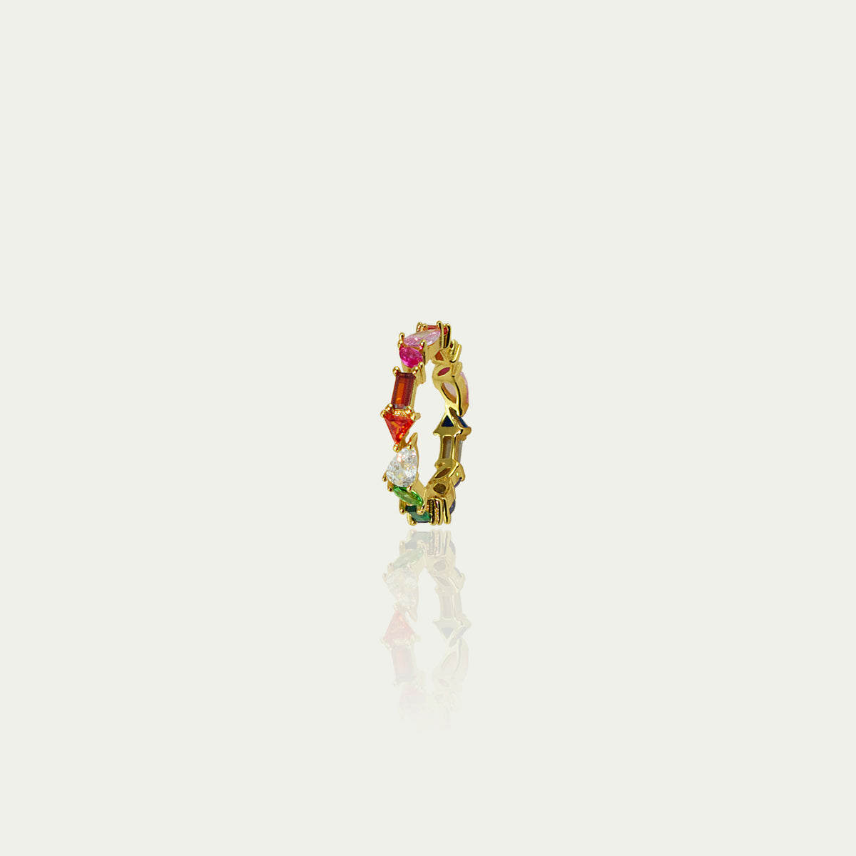 Ring Rainbow – 925 Sterling Silber 18K Gelbgold vergoldet | Sucre Fine Jewelry