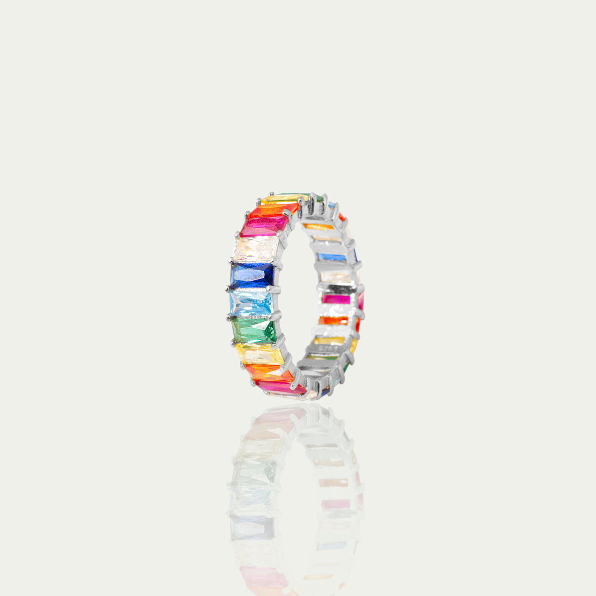 Ring Rainbow Baguetteschliff – 925 Sterling Silber | Sucre Fine Jewelry