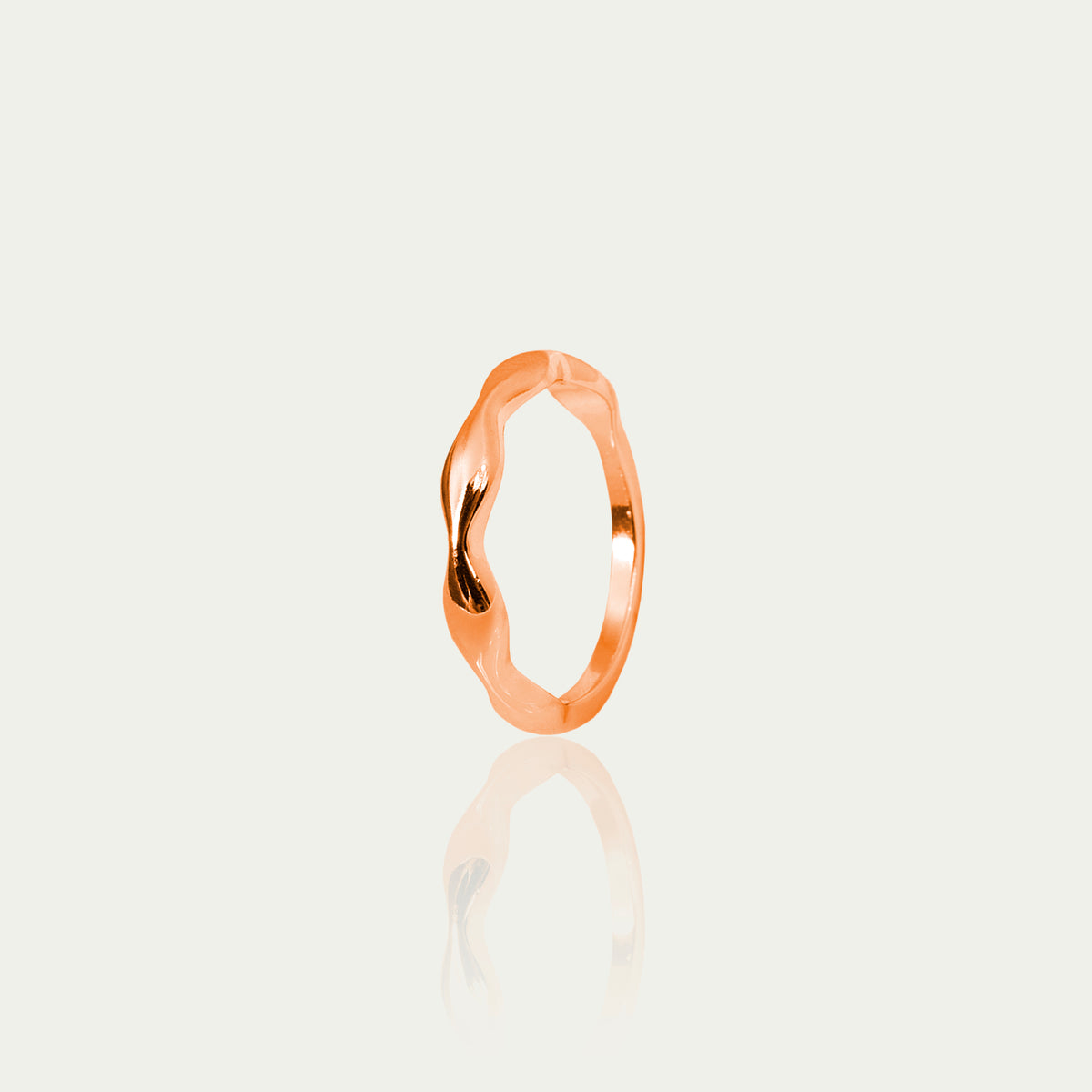 Ring Thick Wave – 925 Sterling Silber 18K Roségold vergoldet | Sucre Fine Jewelry