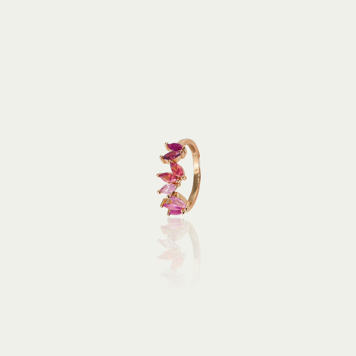 Ring Colorfull Flower Rottöne – 925 Sterling Silber 18K Roségold vergoldet | Sucre Fine Jewelry