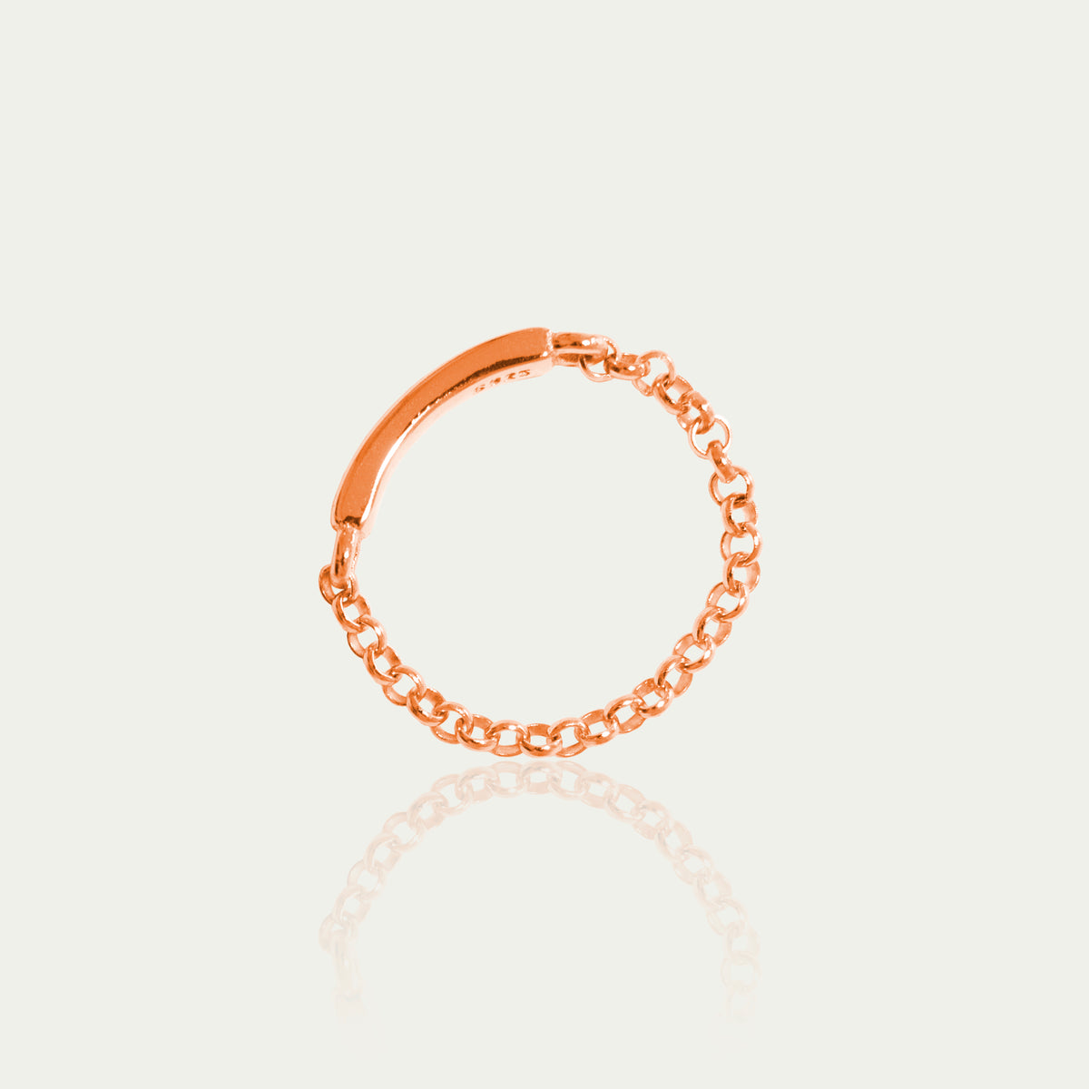 Ring Chain/Bar – 925 Sterling Silber 18K Roségold vergoldet | Sucre Fine Jewelry