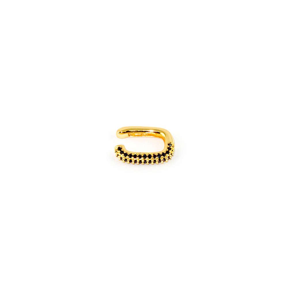 Chunky Earcuff Square Rainbow – Gelbgold vergoldet | Sucre Fine Jewelry