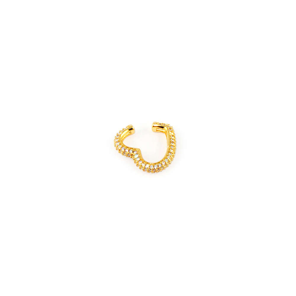 Chunky Earcuff Stern Crystal – Gelbgold vergoldet | Sucre Fine Jewelry