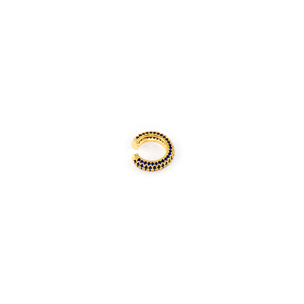 Chunky Earcuff Blau – Gelbgold vergoldet | Sucre Fine Jewelry
